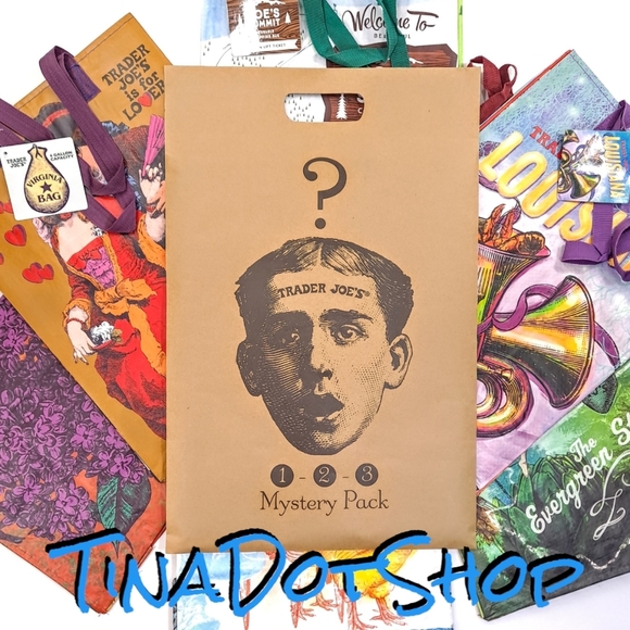 Trader Joe's Bags Trader Joes Mystery Pack 3 Different Reusable Grocery Shopping Bags Lrg